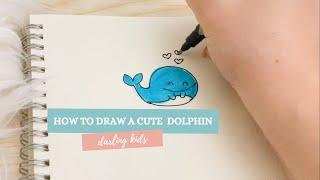 How to draw Dolphin / Simple drawing tutorials/ How to draw Tutorials #art  #drawing