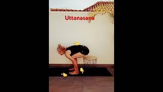 #yoga #yogi #yogainspiration #yogateacher #yogaforbeginners 44.Yoga Pose Uttanasana out of the chair