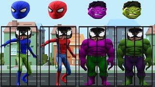 Wrong Heads Top Superheroes - Spiderman - Hulk - puzzle - dance - wrong heads