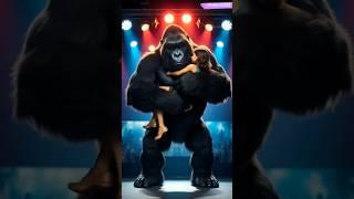 Girl And Gorilla Amazing Performance In The Stage. #aigottalent #agt #bgt #ai #talent #goldenbuzzer