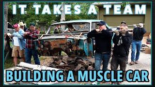 IT TAKES A TEAM TO BUILD A MUSCLE CAR!  427 GALAXIE #team