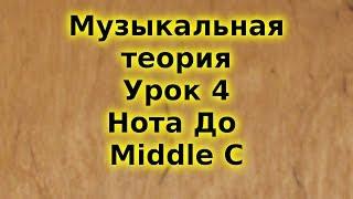 Музыкальная теория для начинающих. Урок 4. Нота До. Middle C. Trinity. Подготовка к Grade 1.