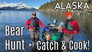 Hunt, Catch, & Cook | Alaska Black Bear, Squid, and Shrimp Adventure!