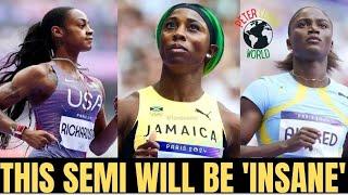 SHELLY-ANN, JULIEN ALFRED & SHA CARRI ALL CLASH IN SEMI-FINAL 2 TOMORROW. IT GOING TO BE INSANE!