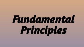 Fundamental principles of homeopathy