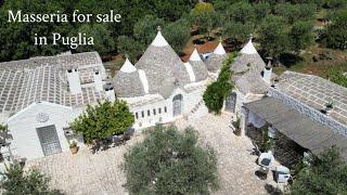 Walk with me through this stunning Masseria with trulli in Puglia!