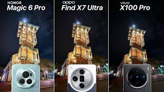 Honor Magic 6 Pro VS Oppo Find X7 Ultra VS Vivo X100 Pro Camera Test Comparison