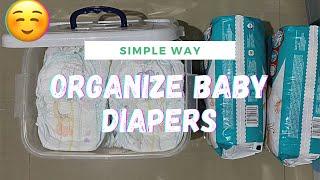 How to organize baby diapers? #shorts #organizing #babydiapers