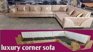 How to Make a Corner Luxury Sofa full process  Step by Step