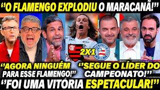  MÍDIA ESPORTIVA DE TODO O BRASIL SE RENDE AO FLAMENGO APÓS VENCER O BAHIA POR 2 A 1 NO MARACA!''