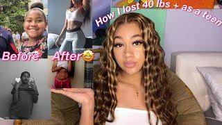 How I Lost 40+ lbs In 3 months | Teen weight loss + TIPS 