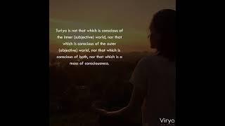 Turiya is not that which is conscious of the inner (subjective) world