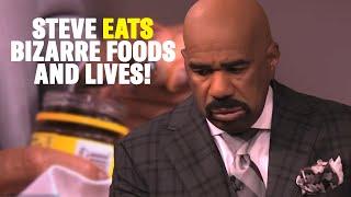 Steve Harvey Eats Bizarre Foods and Survives!