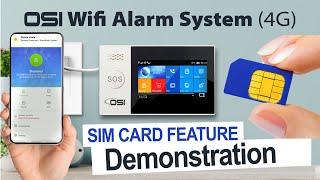 OSI WIFI ALARM SYSTEM - 4G SIM Card Feature // Demonstration