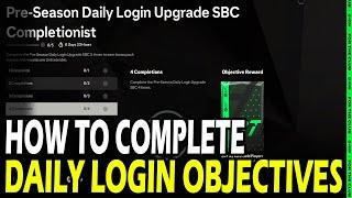 How to Complete Pre Season Daily Login Upgrade SBC Completionist Objectives in EA FC 24