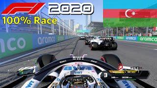 F1 2020 - 100% Race at Baku City Circuit in Stroll's Racing Point | PS5