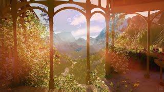 Sunset in Elven Kingdom Ambience  Nature Sound, Wind Chimes, Harp & Elven Melodies | Immersive LOTR