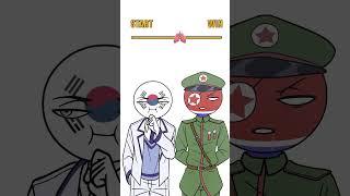 SOUTH KOREA AND NORTH KOREA HOLD THEIR BREATH   #countryhumans