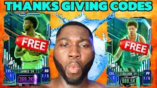 nba 2K mobile codes Thanks Giving Day Codes Are here ! Get free Bronny James and more #nba2kmobile