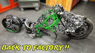 Rebuilding A Wrecked 2023 Kawasaki Ninja H2 (Part 2)