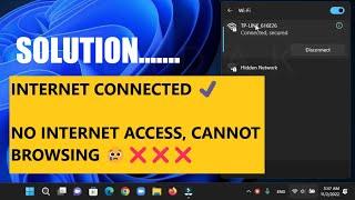 Internet WIFI Connected Secured, But No Internet Access Tidak Bisa Browsing