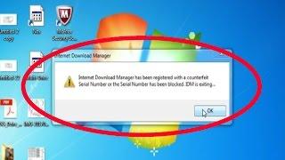 how to fix Internet Downloaded manager has been registered with counterfeit  IDM is Exist