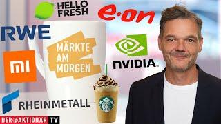 Märkte am Morgen: Starbucks, Super Micro, Nvidia, Xiaomi, HelloFresh, RWE, E.ON, Rheinmetall