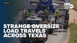 700,000 pound oversized load travels through Texas at 10 mph