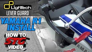 How to install a Lightech Lever Guard on a 15-17 Yamaha YZF-R1 from SportbikeTrackGear.com