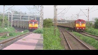 KYN WDP3A with Magaon - LTT AC Double Decker  & Karmali - CSTM Tejas Express