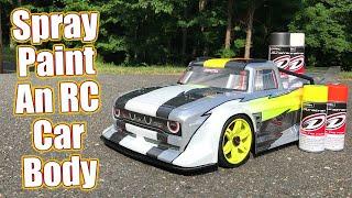 Cool Custom Rattle Can Paint Job! How To Spray An RC Body With Duratrax RC Car Paint | RC Driver