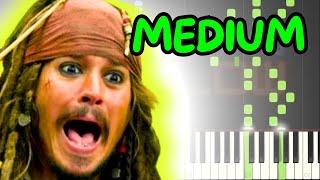 He's a Pirate - Pirates of the Caribbean - Piano Tutorial Medium Level