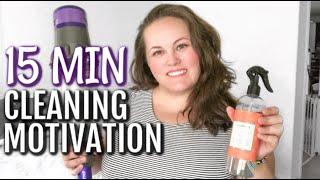 15 MINUTE CLEANING MOTIVATION | CLEAN WITH ME | 15 MINUTE TIDY UP | SPRINT CLEANING | SPEED CLEAN