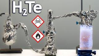 This Gas Decomposes in Light! Liquid Hydrogen Telluride: Synthesis, Reactions, and Hazards.