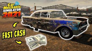 Fast CASH and XP in Car Mechanic Simulator 2021 | Barns, Junkyards, & Salvage Auctions