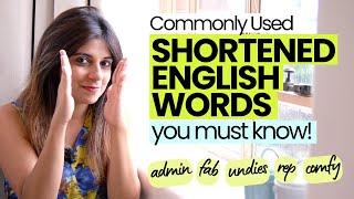 Shortened English Word You Must Know! Increase Your English Vocabulary | Niharika #englishwords