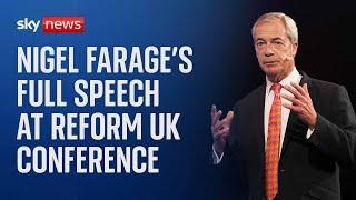 Nigel Farage, Richard Tice and Lee Anderson deliver speeches at Reform UK conference - In full