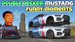 Double decker mustang ||Funny moments ||Extreme car driving simulator||