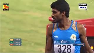 Jinson Johnson wins GOLD in men's 1500m Asian Games 2018