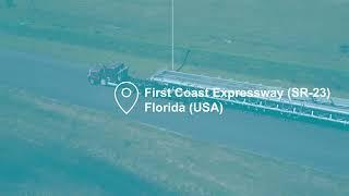 Video Sacyr. Installation of the first toll gantry on the First Coast Expressway