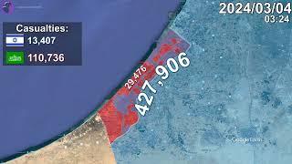 Israel-Hamas War: Every Day to May Mapped using Google Earth