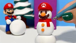 Making Super Mario as a Snowman | Polymer Clay