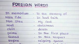 Foreign words part-2 ll English words ll jsj jesy education