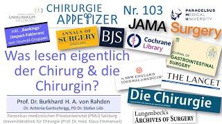 Was lesen eigentlich der Chirurg & die Chirurgin CHIRURGIE APPetizer Nr. 103