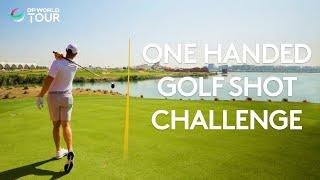 One Handed Golf Shot Challenge (Featuring Snappy Gilmore and Justin Rose)