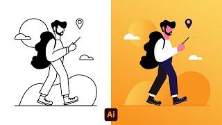 Vector Character Designing in Adobe illustrator | Character Design Krna Sikhe illustrator me