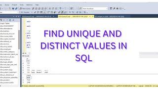 SQL | Find UNIQUE and DISTINCT values in SQL|Eliminate duplicate records from table|UNIQUEvsDISTINCT