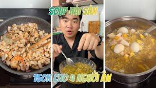 FULL || NẤU MỘT NỒI SOUP HẢI SẢN 150K CHO 4 NGƯỜI ĂN