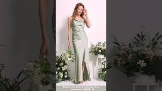 Sage Green Satin Bridesmaid Dresses | Free Shipping On All U.K. Orders | Carlyna UK