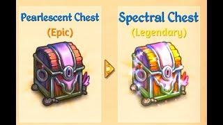 Merge Dragons - Merging Pearlescent Chests to Spectral Chest for Prism Flowers & Dragon Trees